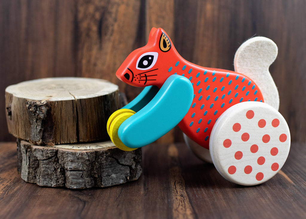 Little Poland Gallery - BAJO Squirrel Pull Toy