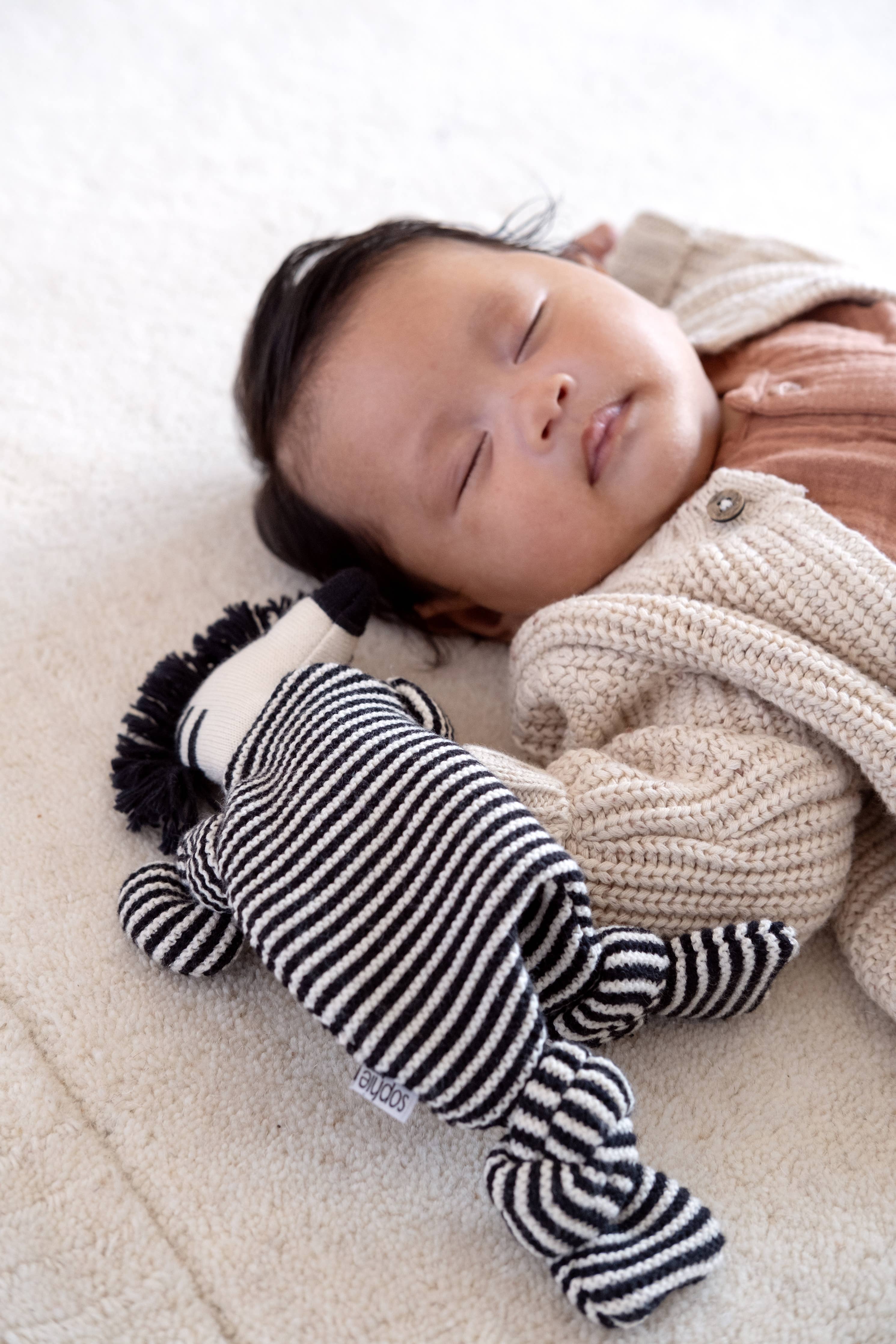 Sophie Home Ltd - Cotton Knit Baby Comforter Cuddle Cloth - Zebra