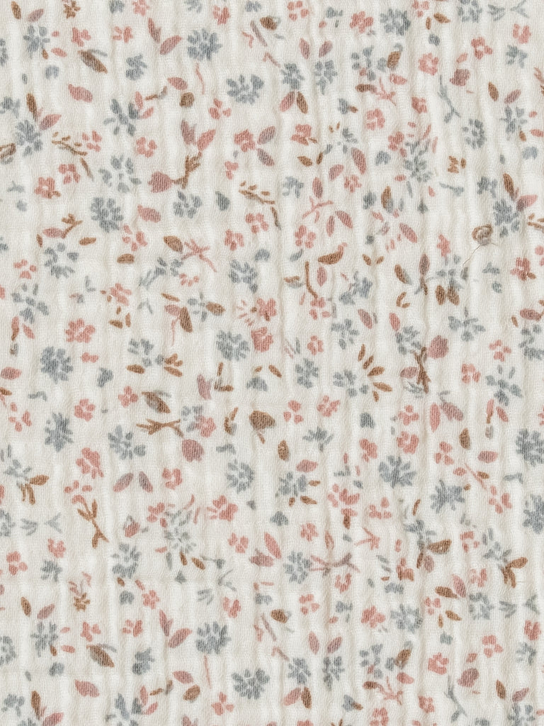 Colored Organics Muslin Swaddle Blanket - Wyn Floral/Mist