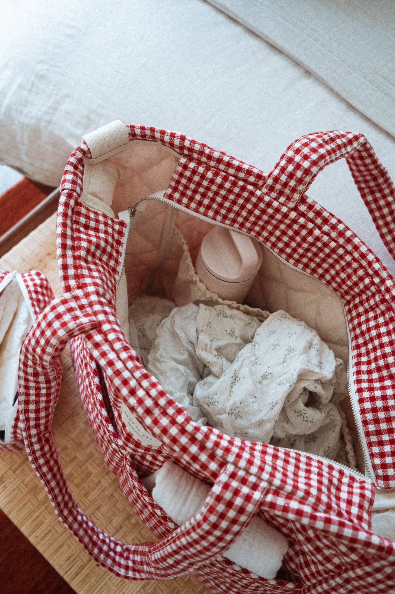 Dans le sac - Organic cotton diaper bag - Gingham collection