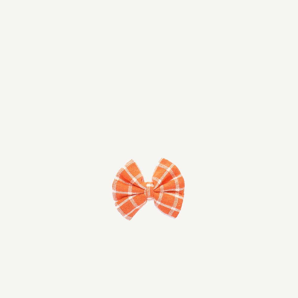 Sticky Lemon Hair Bow - Carrot Orange