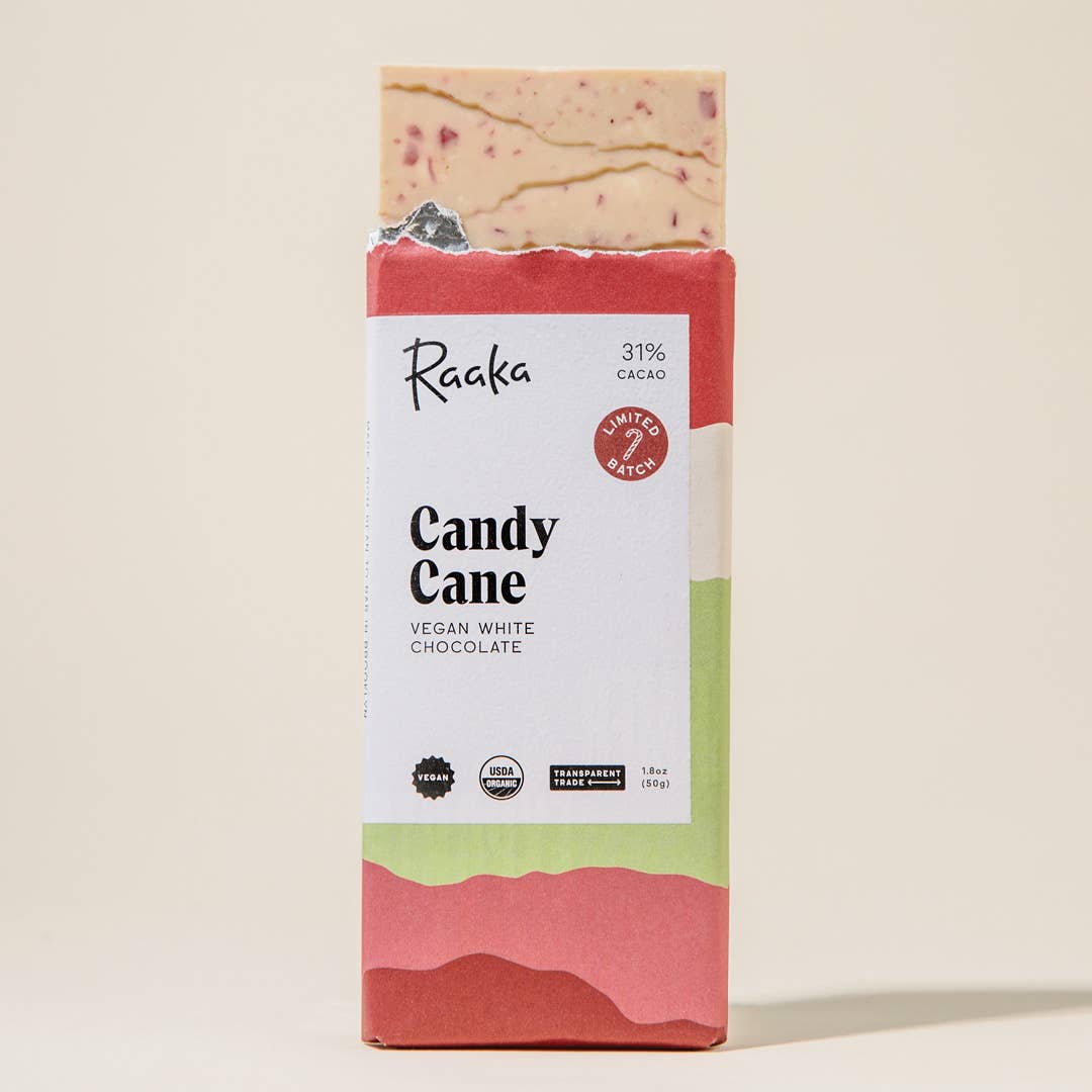 Raaka Chocolate - Candy Cane White Chocolate (Limited Batch)