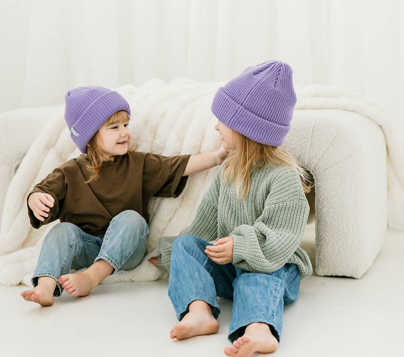 HEY AUGUST CO - Thick knit beanie in Lavender
