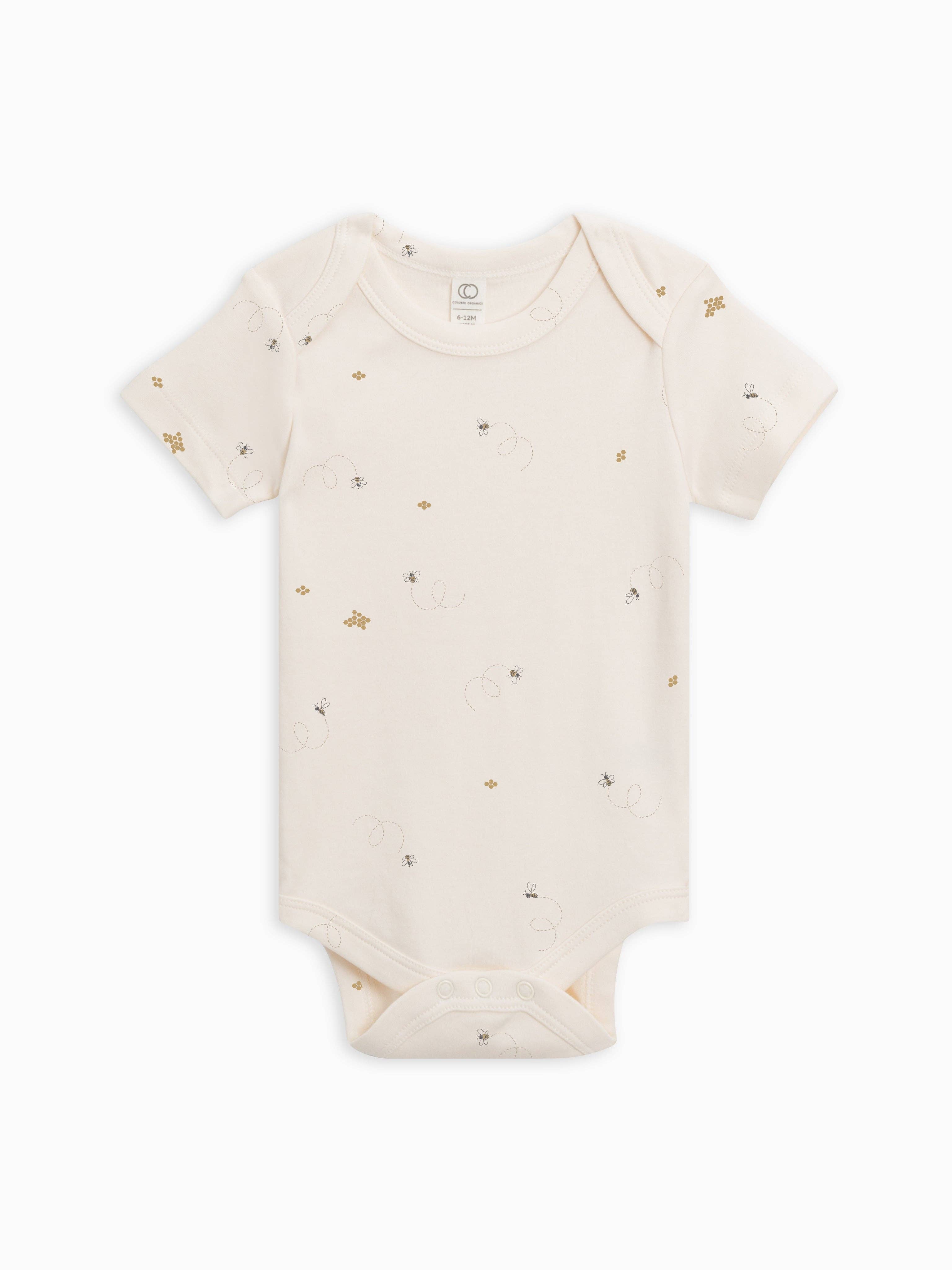 Colored Organics - Afton Bodysuit - Bee / Pewter