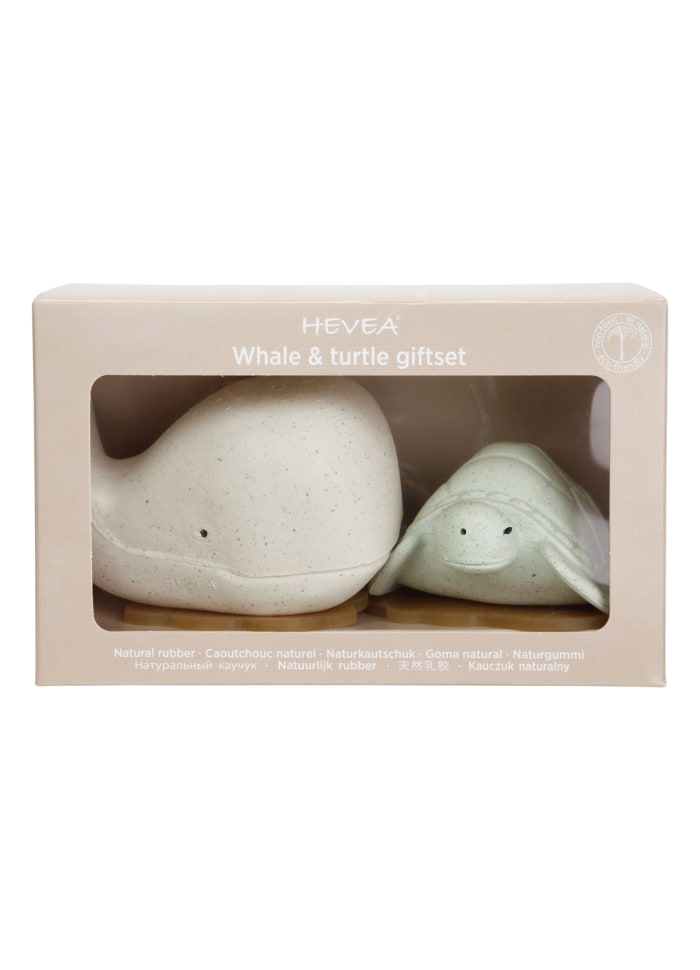 Hevea Squeeze'N' Splash Bath Toy - Whale & Turtle