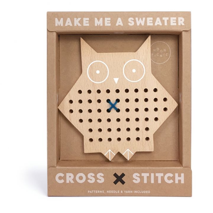 Wood Cross Stitch Friends Kit - Owl