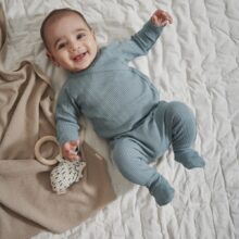 MarMar Copenhagen Tut Wrap Shirt- Blue Dove Pointelle