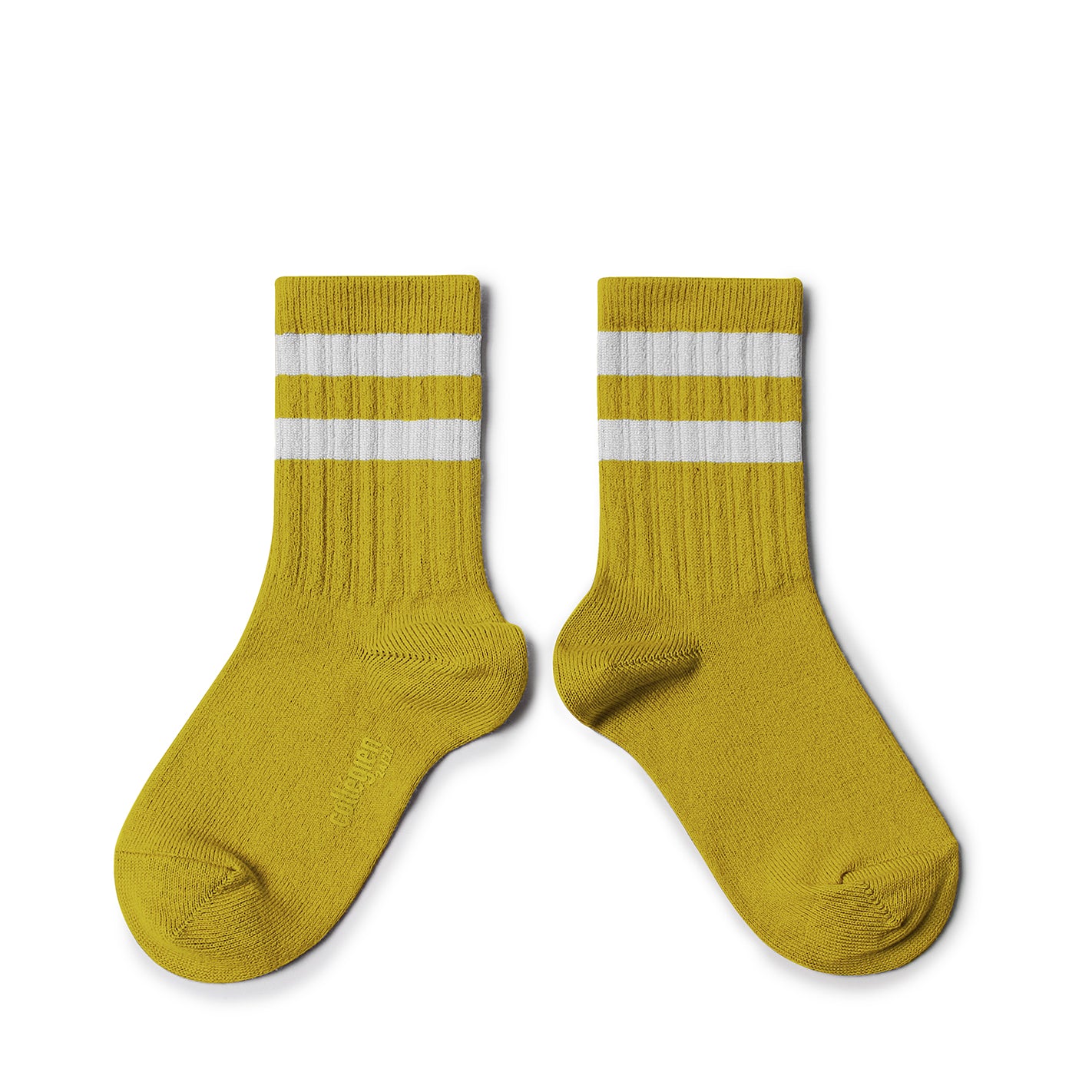 Collegien Nico Ribbed Varsity Crew Socks - Kiwi Doré