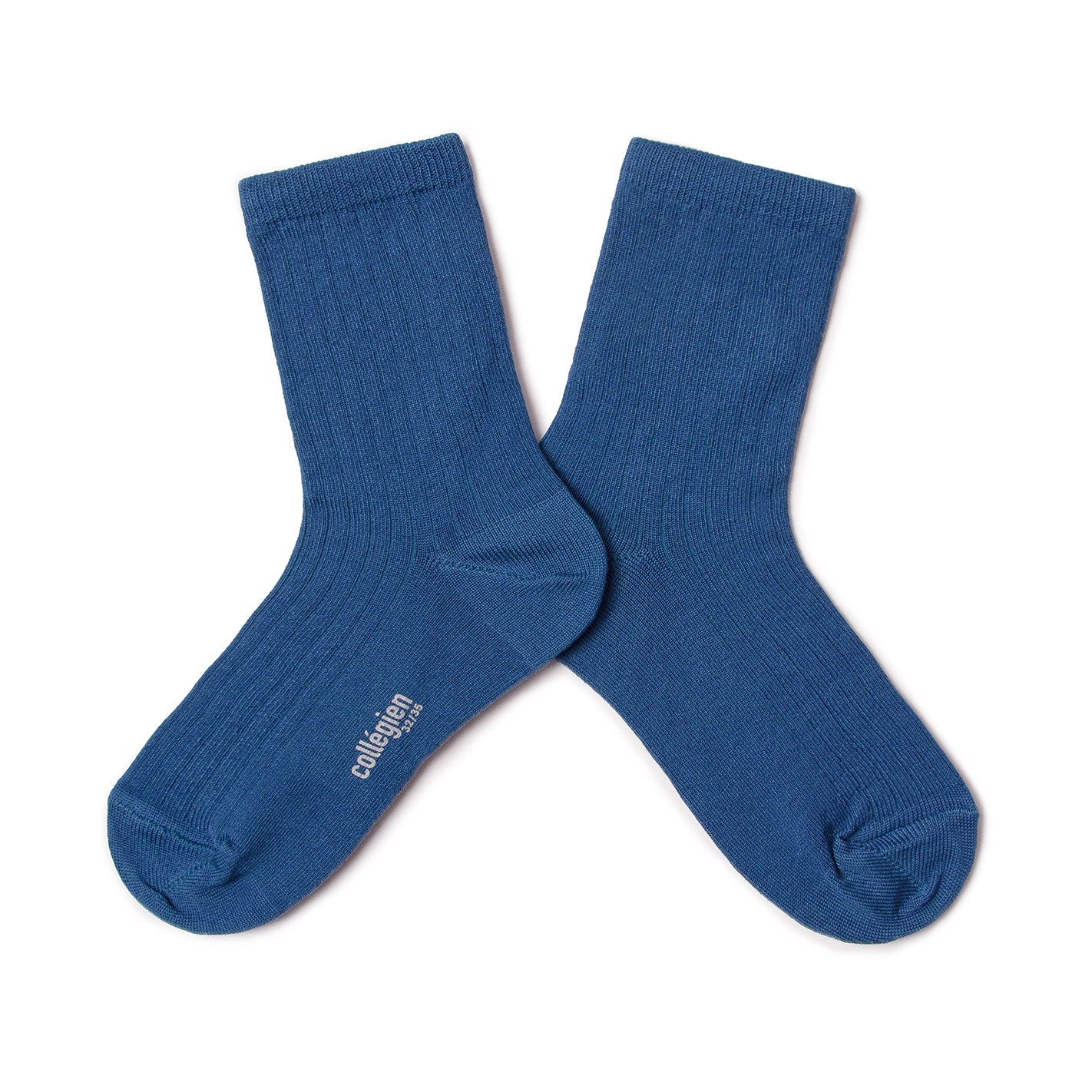 Collegien Paul Lightweight Ribbed Socks - Bleu Saphir