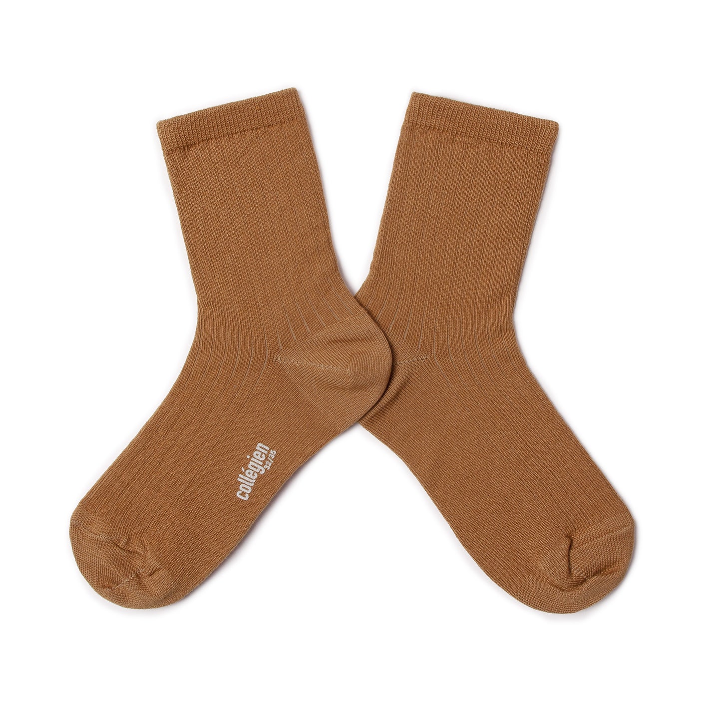 Collegien Paul Lightweight Ribbed Socks - Caramel au Beurre Salé