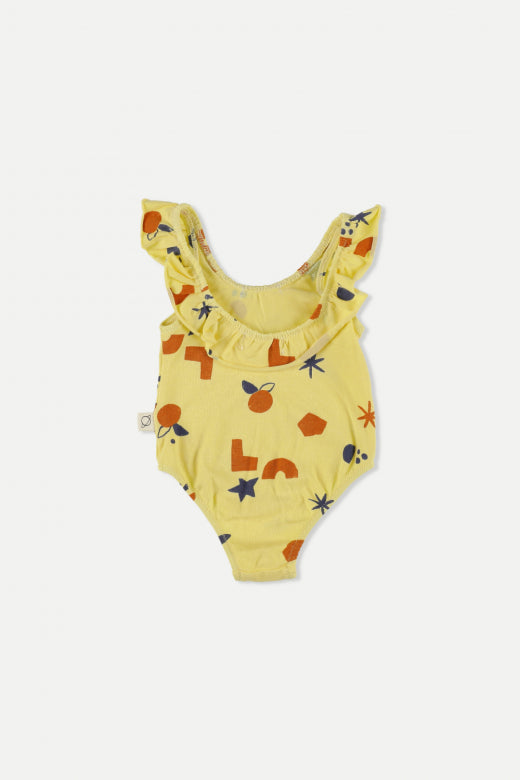 My Little Cozmo Eloisa Cotton Baby Swimsuit - Yellow