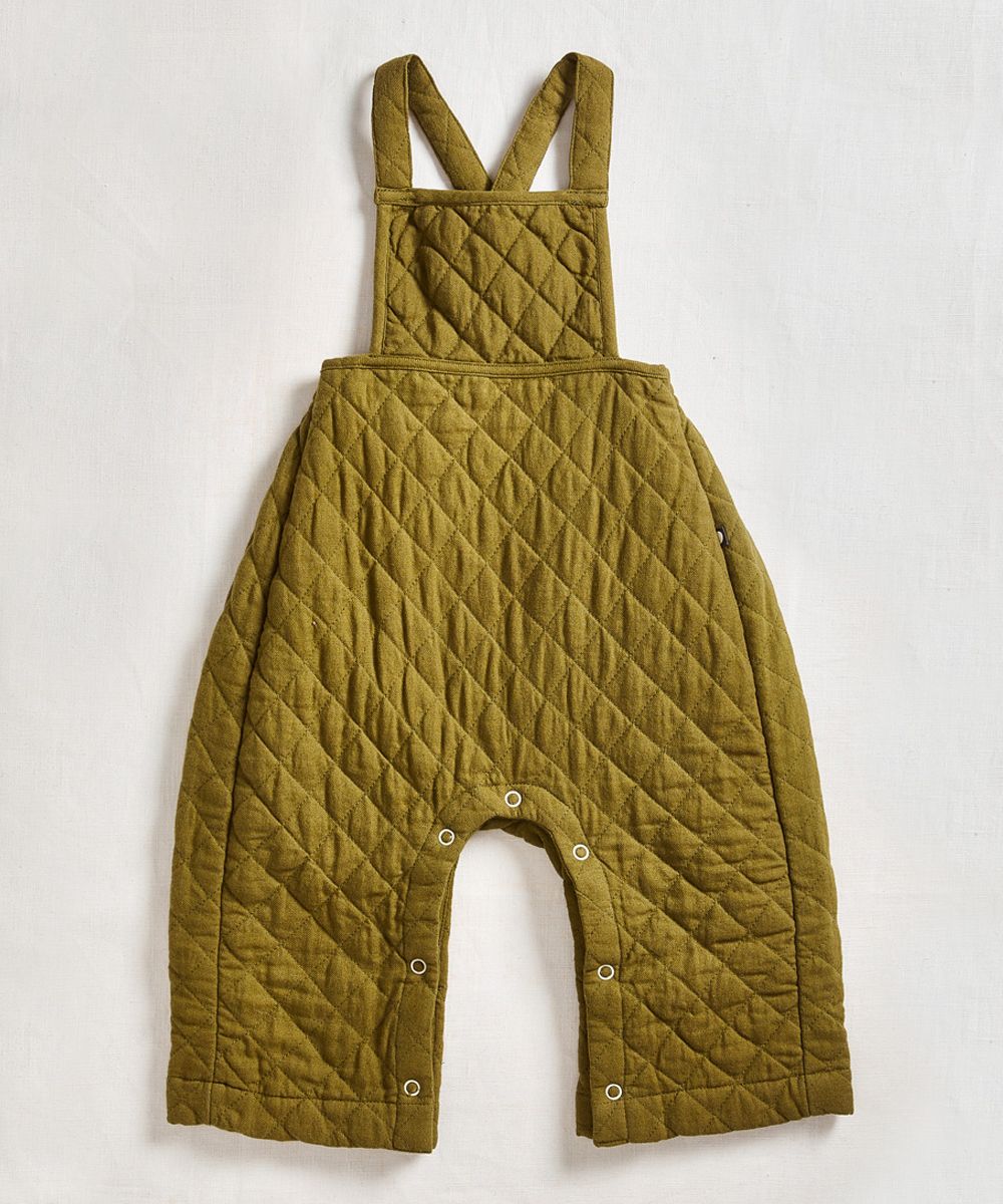 Oeuf Quilted Overalls - Moss