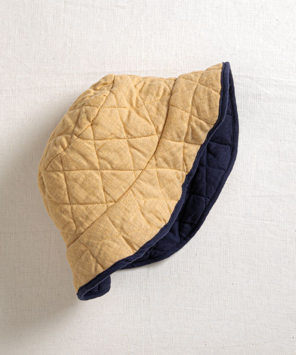 Oeuf Quilted Reversible Bucket Hat - Indigo/Sand