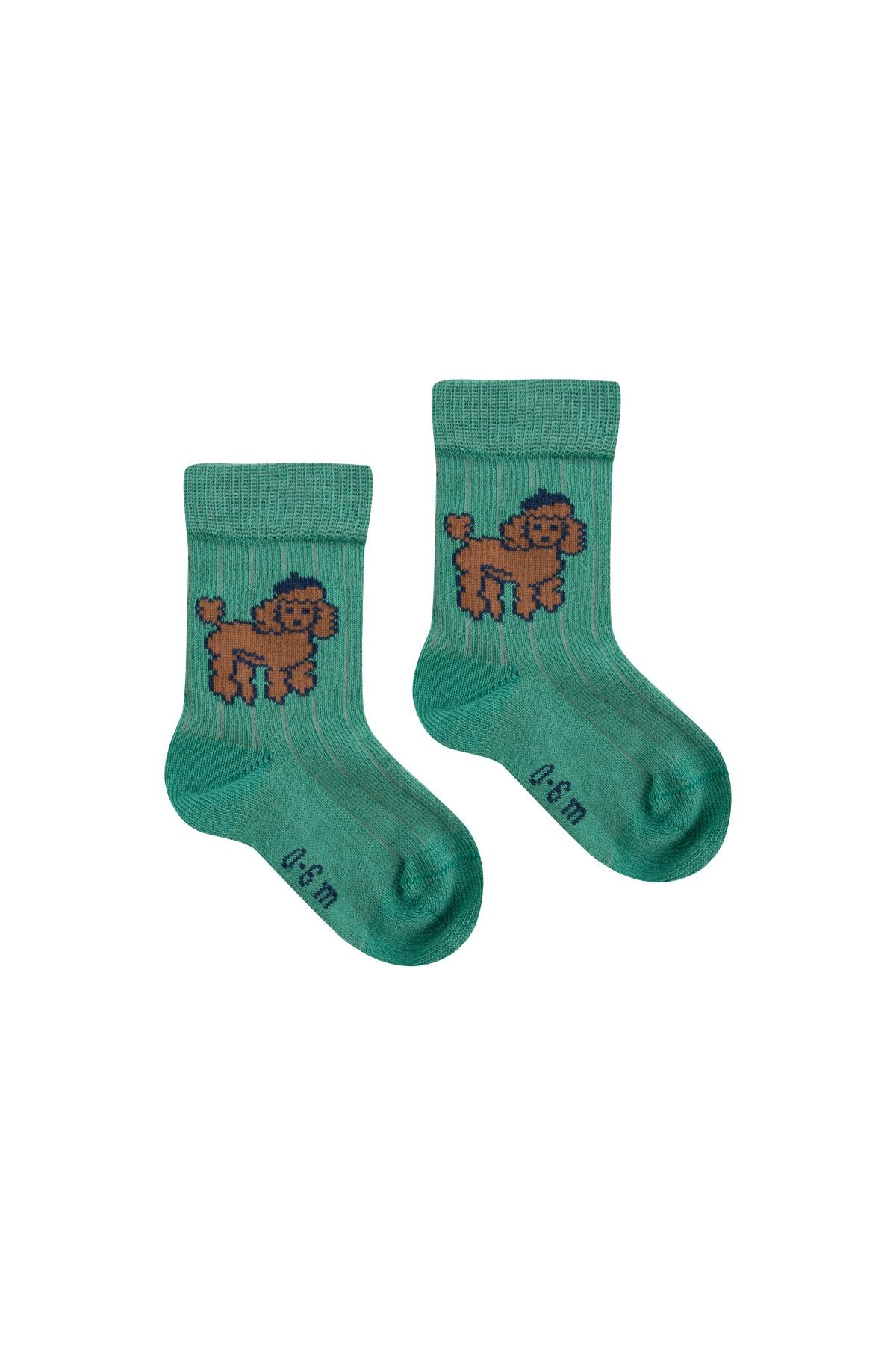 Tiny Cottons Poodle Medium Sock - Emerald