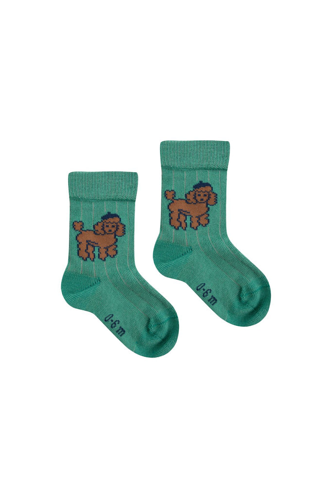 Tiny Cottons Poodle Medium Sock - Emerald