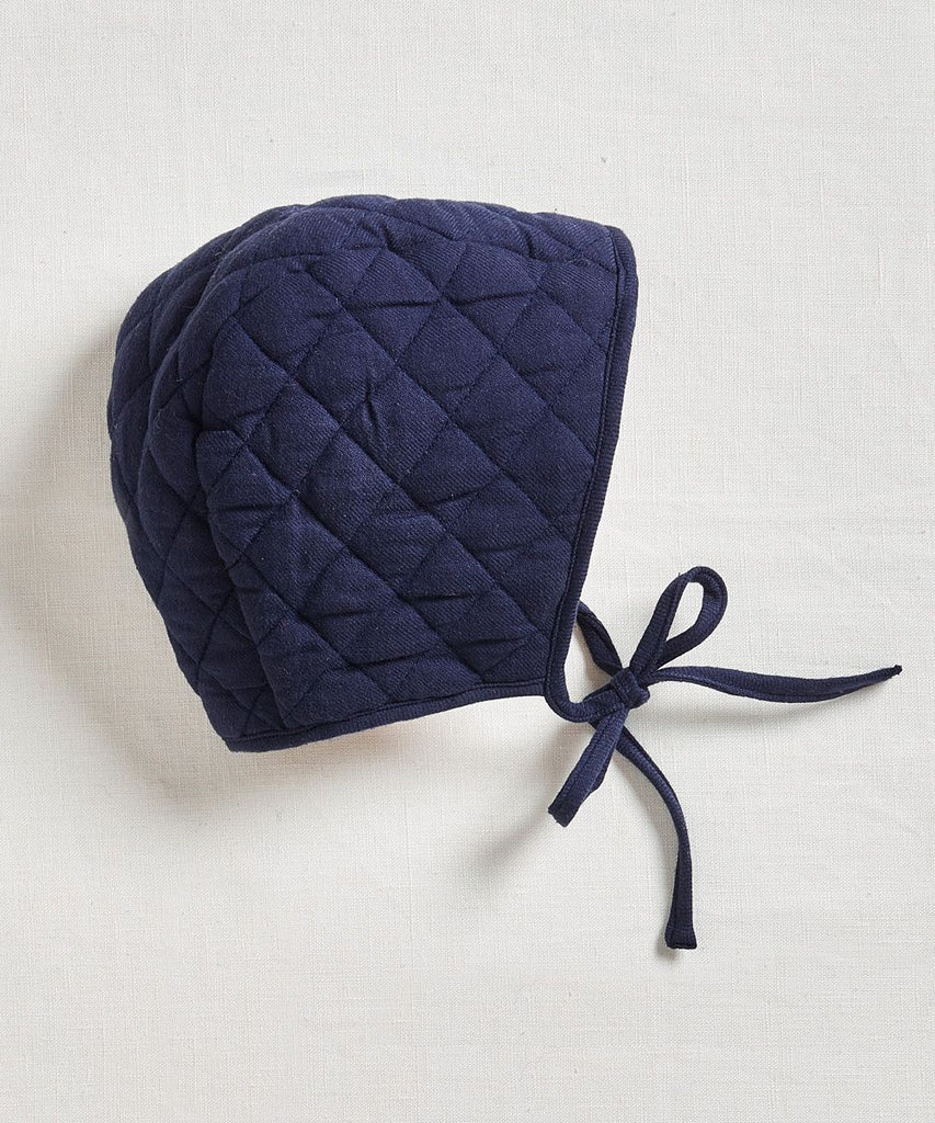 Oeuf Quilted Reversible Bonnet - Indigo/Sand