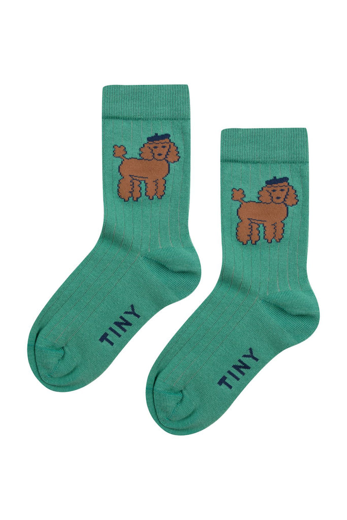 Tiny Cottons Poodle Medium Sock - Emerald