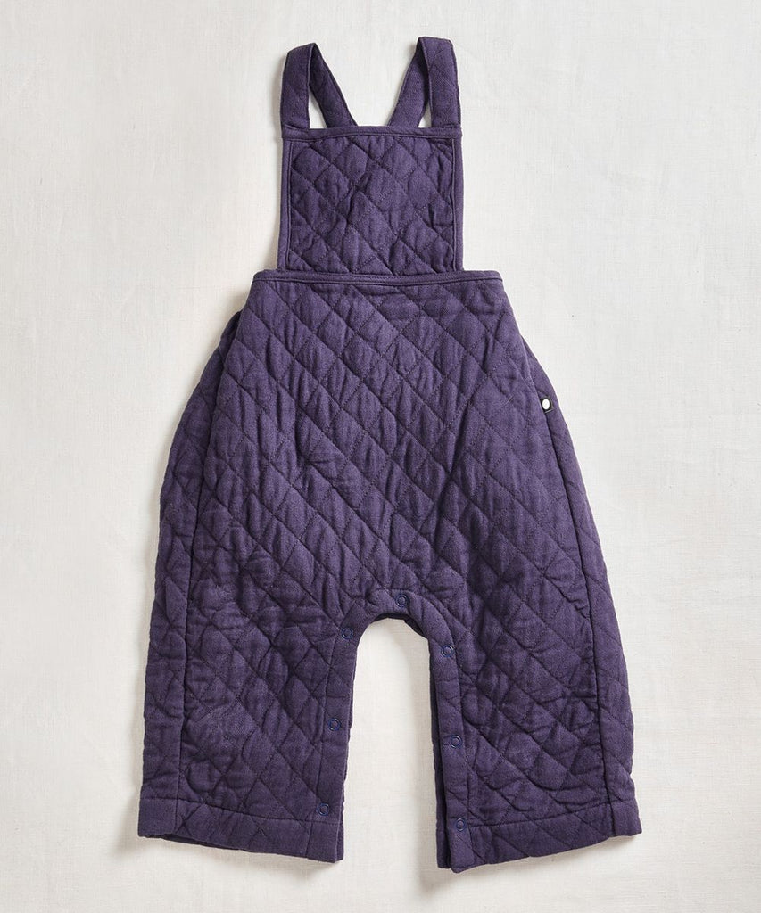 Oeuf Quilted Overalls -Raisin