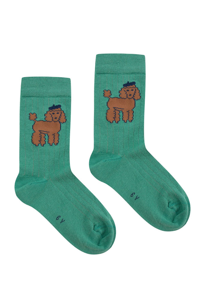 Tiny Cottons Poodle Medium Sock - Emerald