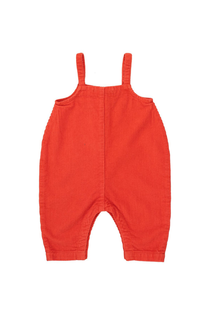 Tiny Cottons Corduroy Baby Dungaree - Deep Red