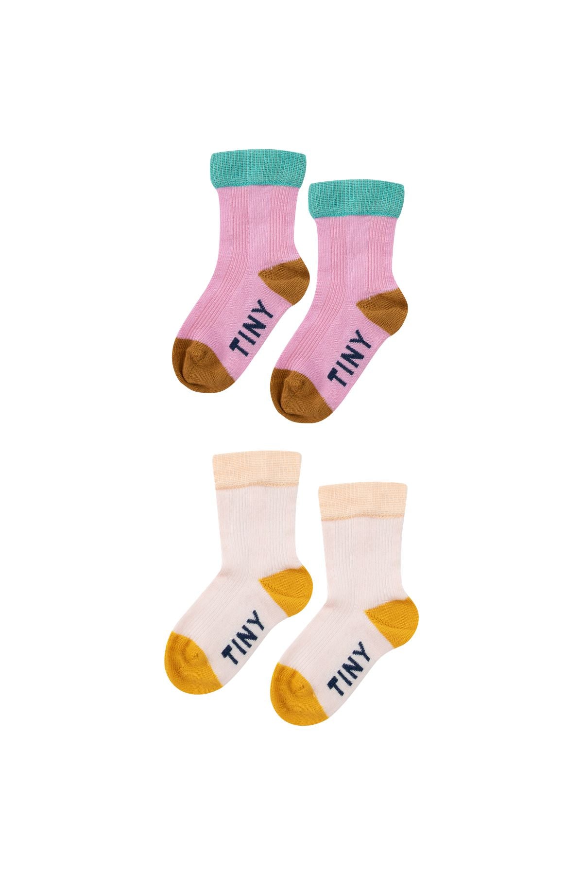 Tiny Cottons Bicolor Sock Pack - Pink/Soft Pink