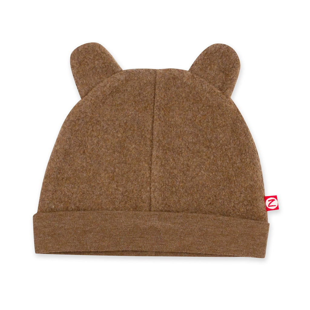 Zutano Cozie Fleece Hat - Heather Mocha