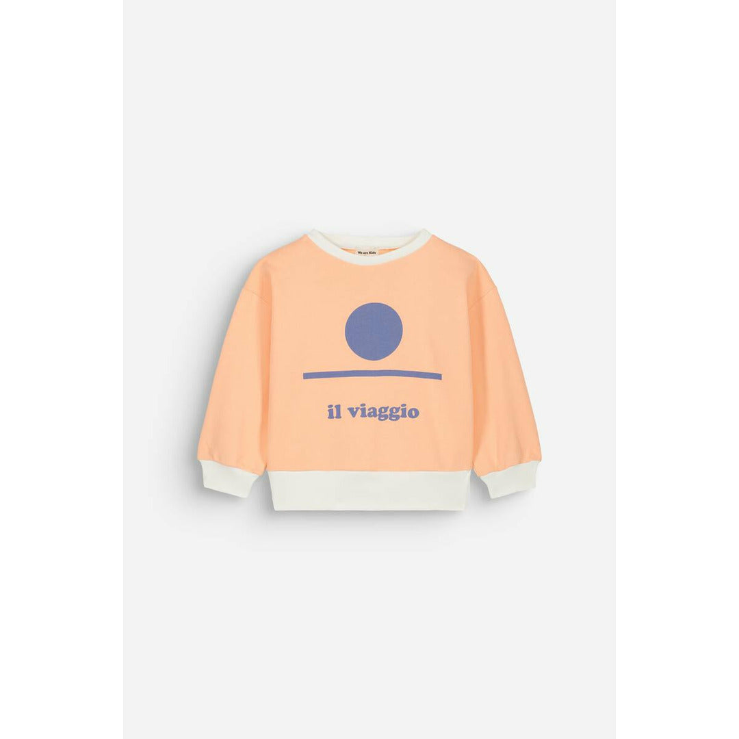 We are Kids Sweatshirt Nat - Peach/ Print II Viaggio