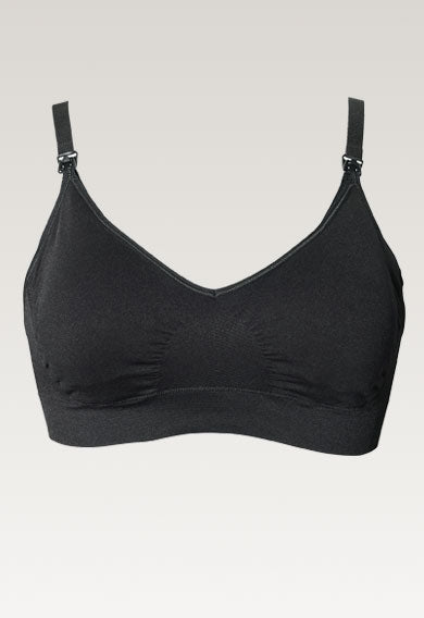 Boob Design Seamless Nursing Bra with Pads - Black