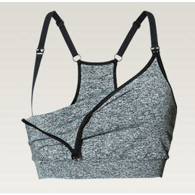 Dark Greymelange Sports bra
