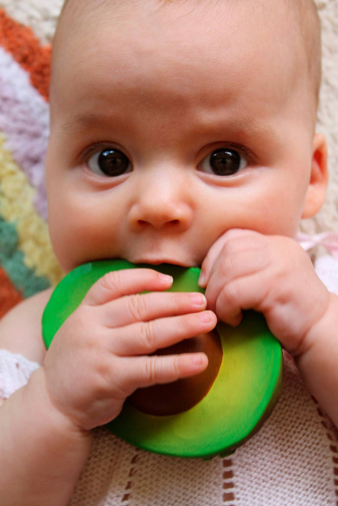 Oli & Carol Natural Rubber Teether - Arnold the Avocado