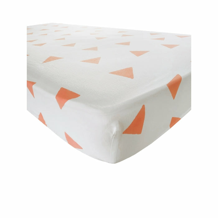 Kindred Kid & Baby Triangle Crib Sheet - Blush