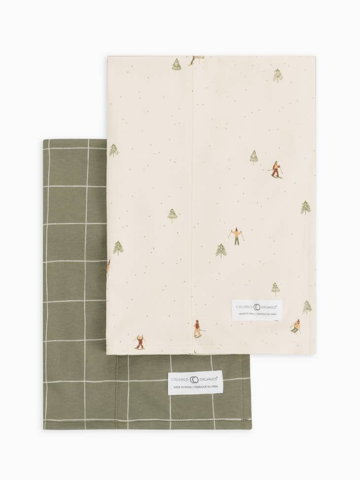 Colored Organics Burp Cloth 2 Pack