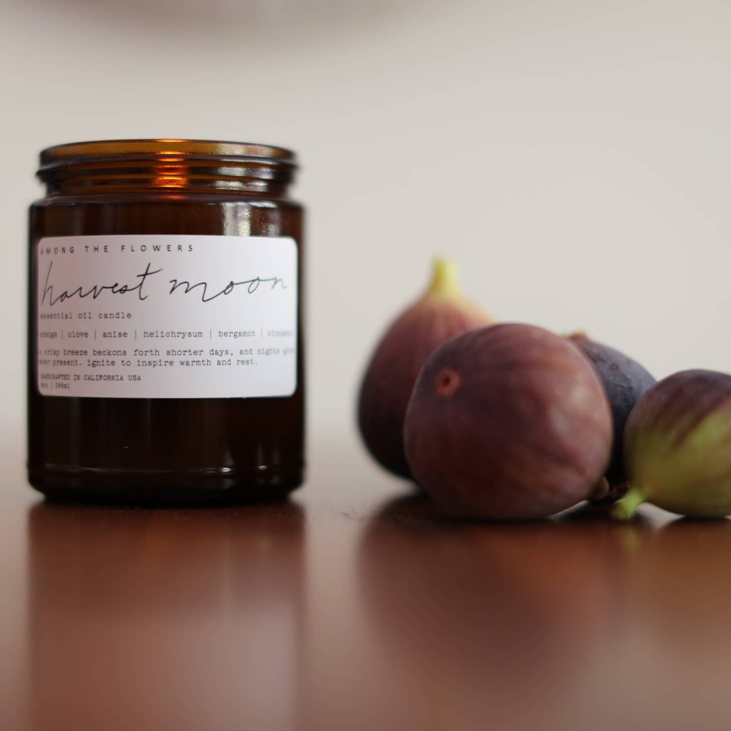 Among the Flowers Essential Oil + Soy Wax Candle - Harvest Moon