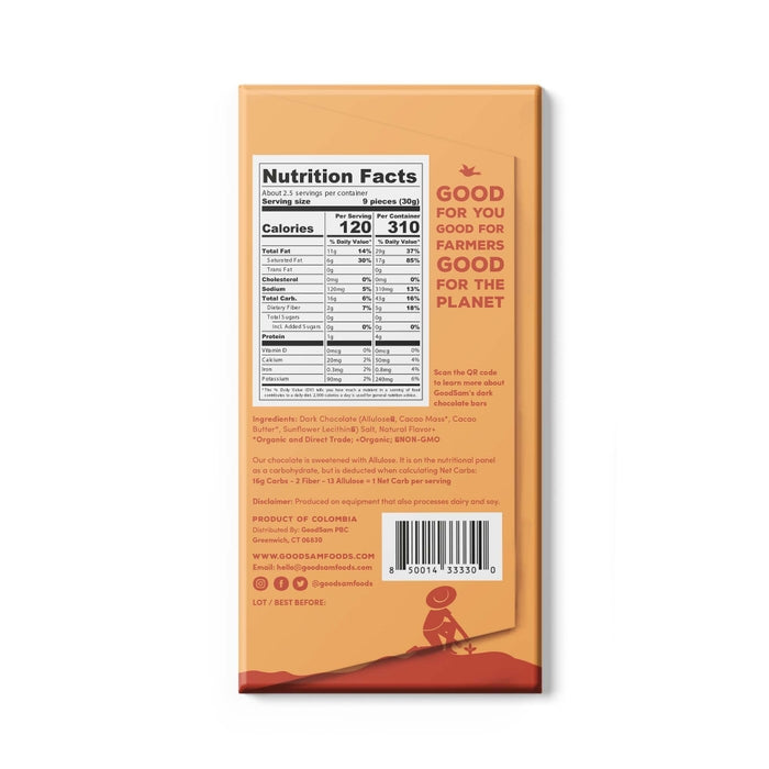 GoodSam Chocolate Bar - 55% Caramel Salt Bar