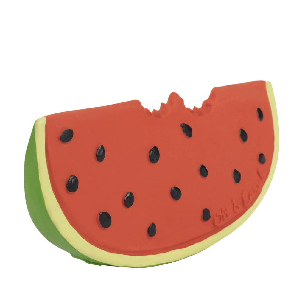 Oli & Carol Natural Rubber Teether - Wally the Watermelon