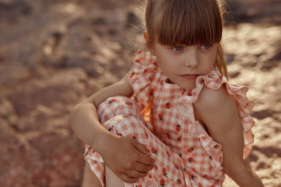 Mainio Picnic Dungarees - White Alyssum