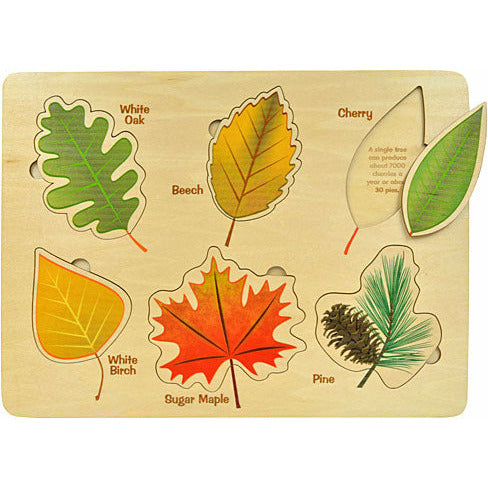 Maple Landmark Lift & Learn Puzzle - Leaf