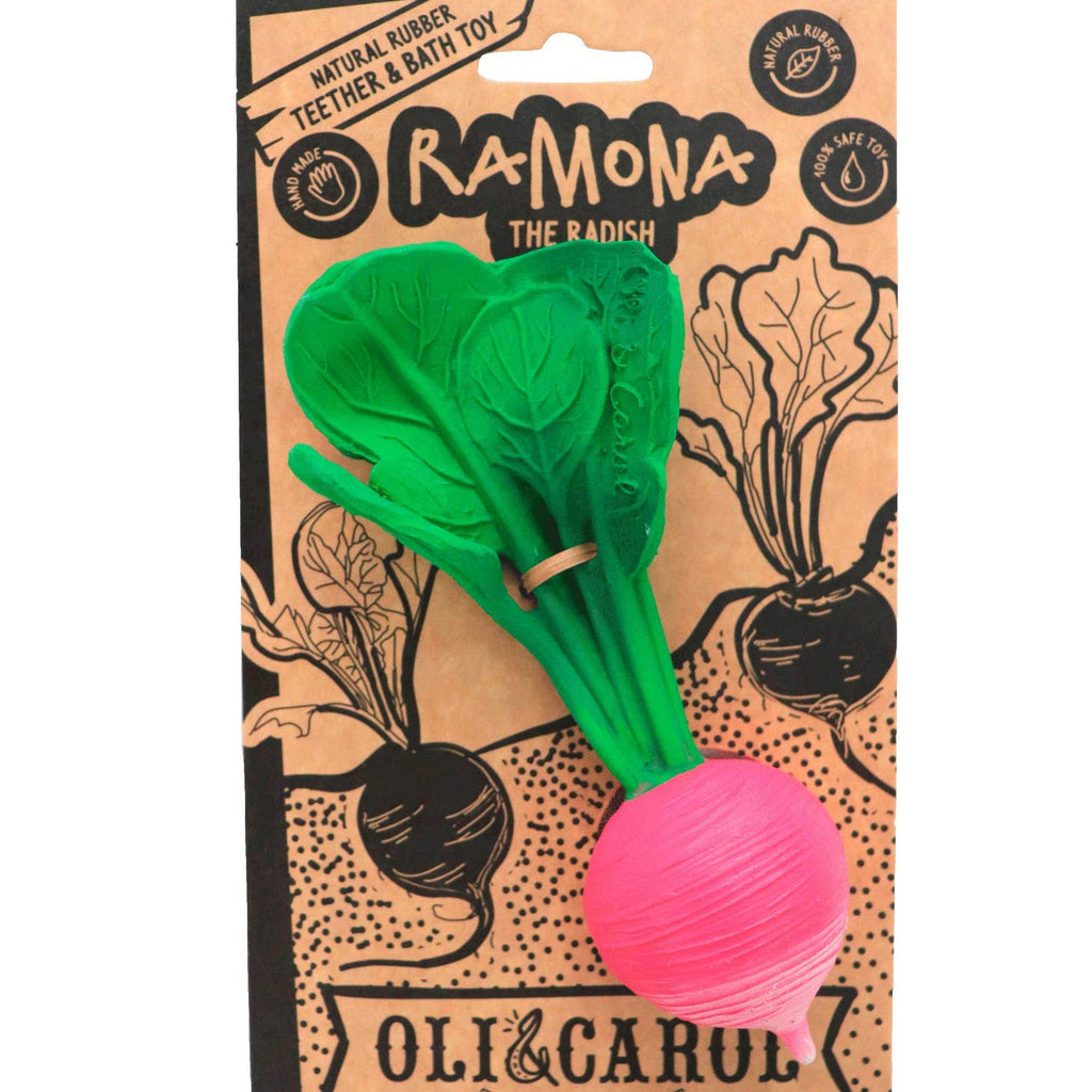 Oli & Carol Natural Rubber Teether - Ramona the Radish