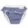 White/Blue Stripe with Frill