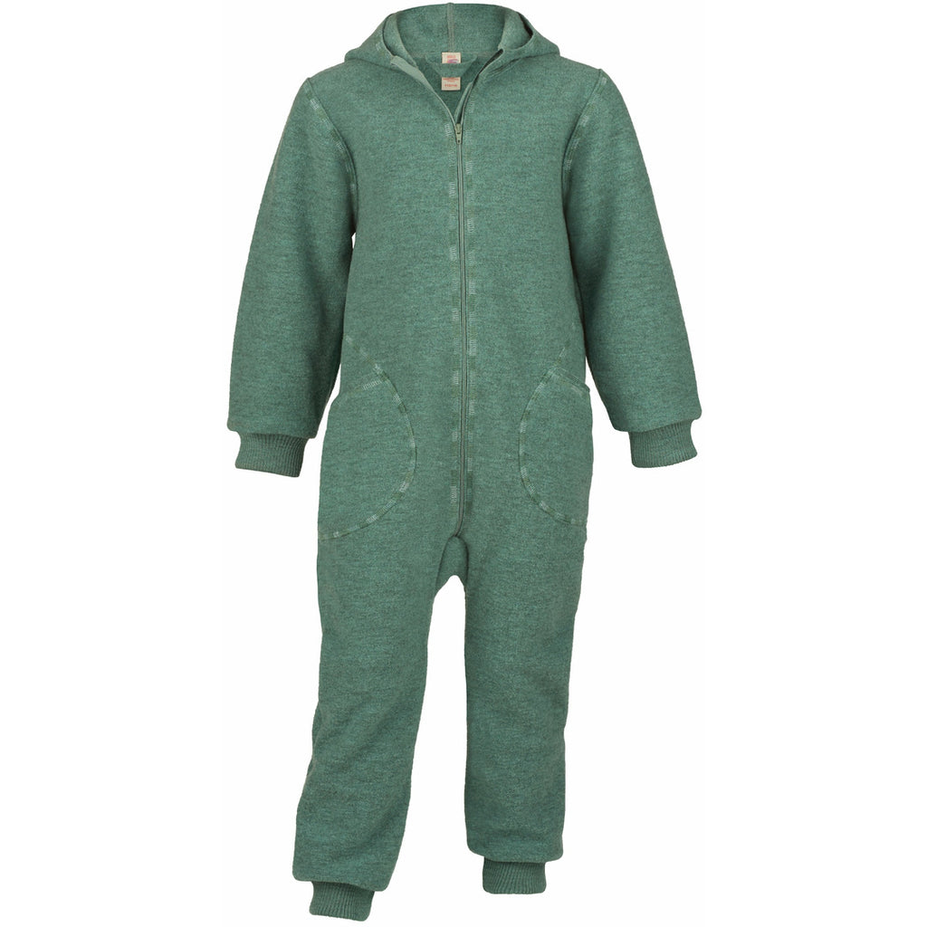 Engel Boiled Wool Hooded Overalls with Zipper