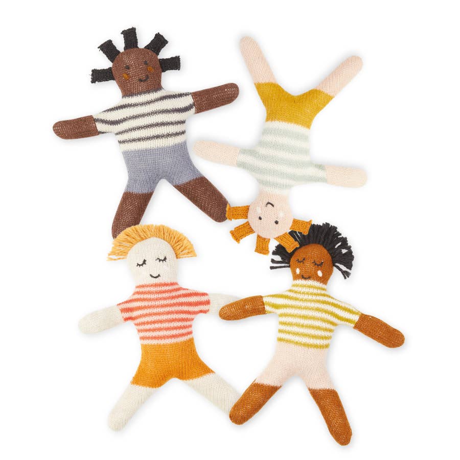 Sophia Home Cotton Knit Mini Rattles - Buddies