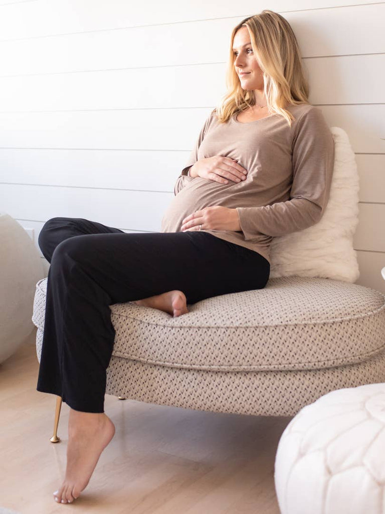 Kindred Bravely Bamboo Maternity & Postpartum Lounge Pants - Black