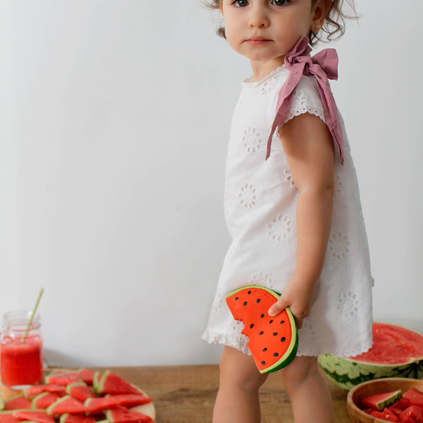 Oli & Carol Natural Rubber Teether - Wally the Watermelon