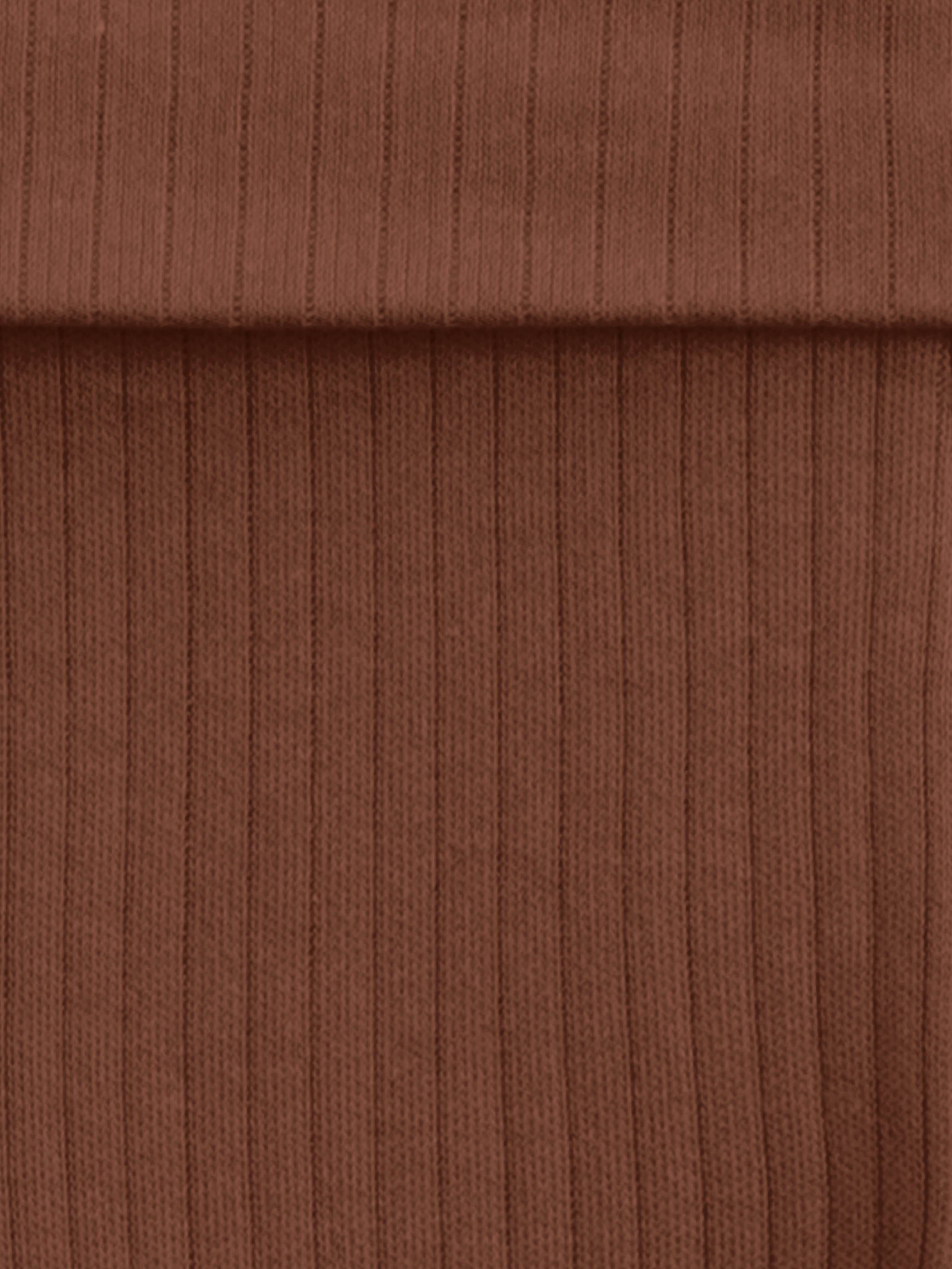 Colored Organics Ribbed Foldover Joggers - Pecan