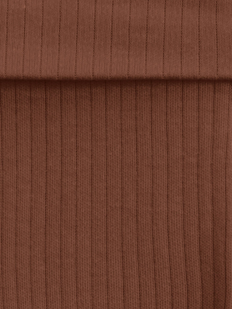 Colored Organics Ribbed Foldover Joggers - Pecan