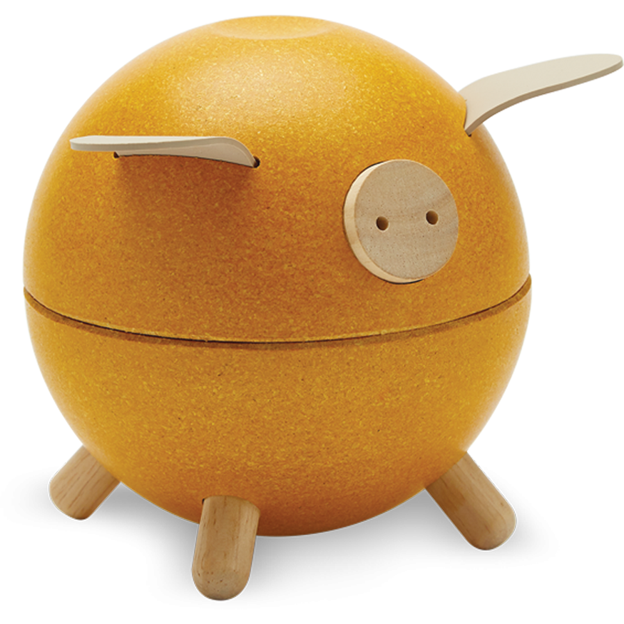 Plan Toys Piggy Bank - Yellow Orchard
