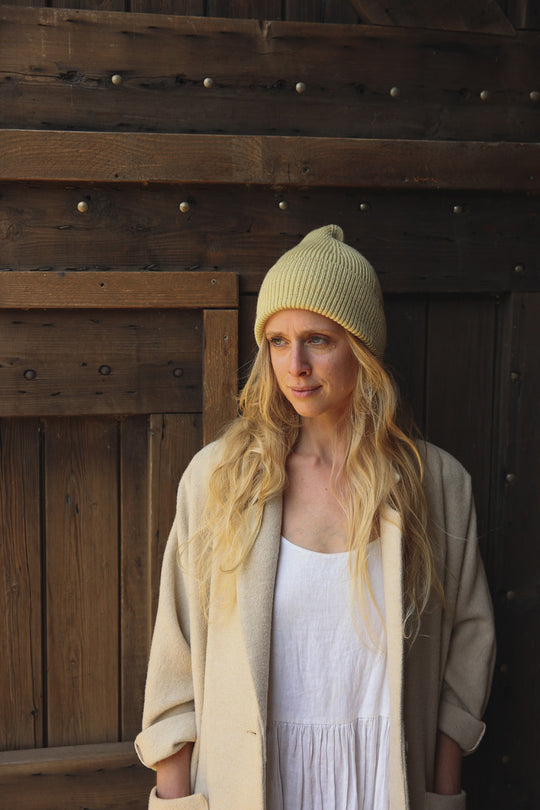 Hvid Beanie Fonzie Adult