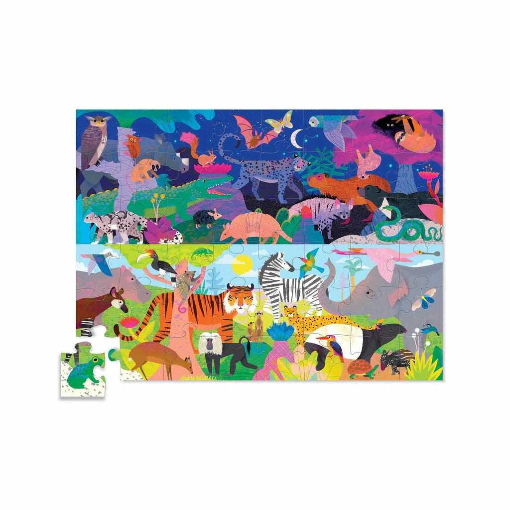 Crocodile Creek 48pc Opposites Puzzle - Night & Day