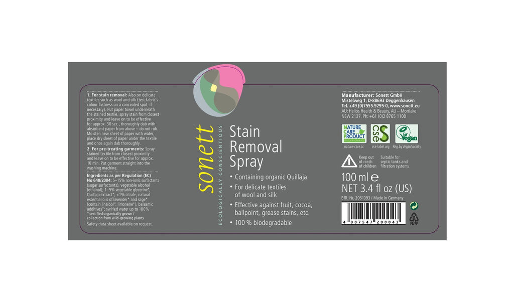 Sonett Stain Remover Spray 3.5 fl oz