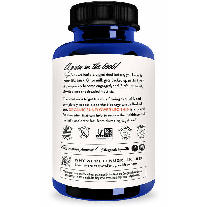 Legendairy Milk Sunflower Lecithin  (1200mg of Organic Sunflower Lecithin per Softgel)